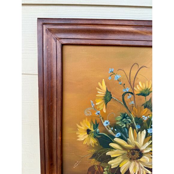 Original Still Life Sunflowers in a Basket Painting by Nona Bass - Picture 3 of 8